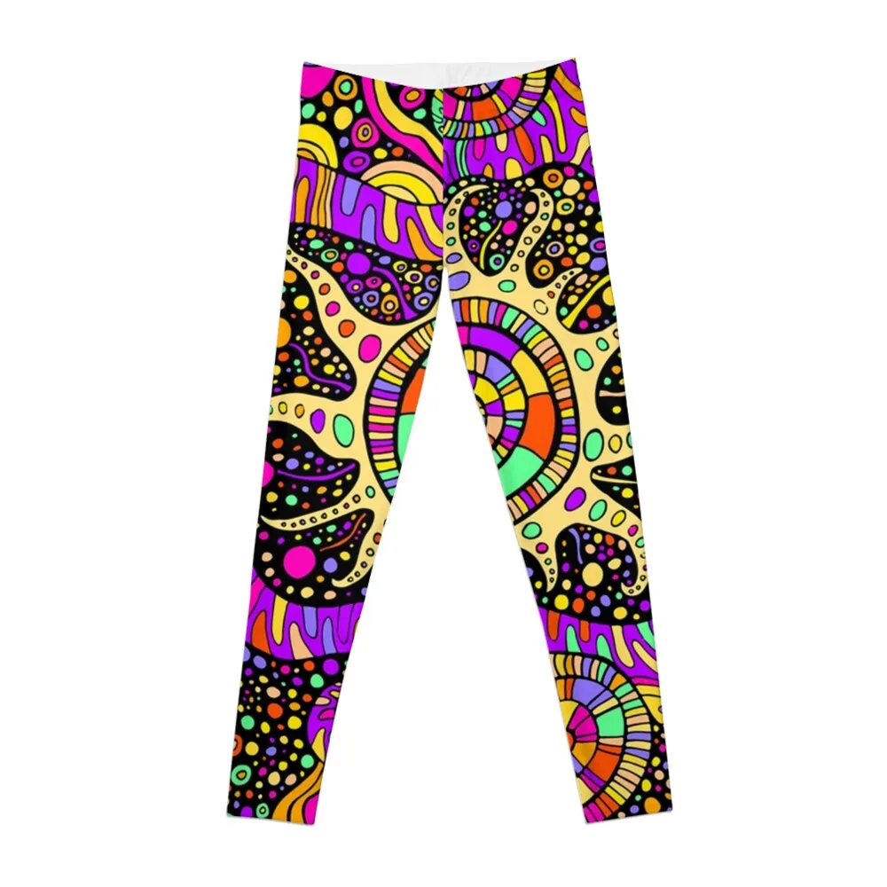 

Trippy UV Rave Tentacles Black Light Trip Leggings Legging sport sport legging Womens Leggings