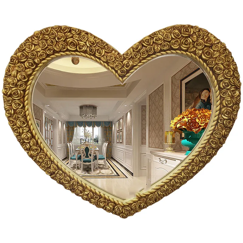 

Makeup Vintage Mirror Bathroom Art Irregular Design Mirror Nordic Cute Macrame Espejo Maquillaje Luz Aesthetic Room Decoration