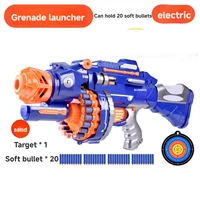 Boys Electric Continuous Shooting Gatling Toy Gun Suction Cup Soft Bullet Gun Nerfs Gun BB Gun Children's Birthday Gift 1