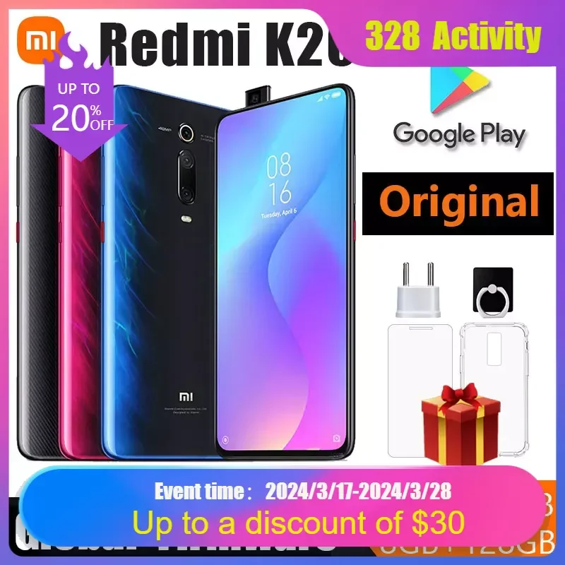 Smartphone Redmi K20/ Xiaomi MI 9T Snapdragon 730 6.39 inch Display 1080x2340 Pixels Cell Phone Global Version global version smartphone m11 ultra 16gb 1tb snapdragon 888 7 3 inch cellphone 6800mah 5g lte mobile phone unlock mobilephone