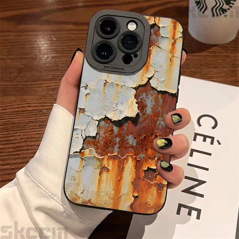 Retro Industrial Rusty Style Silicone Phone Case Cover