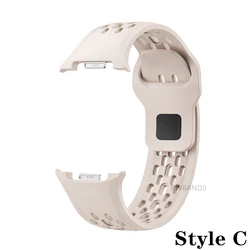 Silicone Sport Strap for Smart Watches - Versatile Silicone Bracelet for Various Models (Starlight)