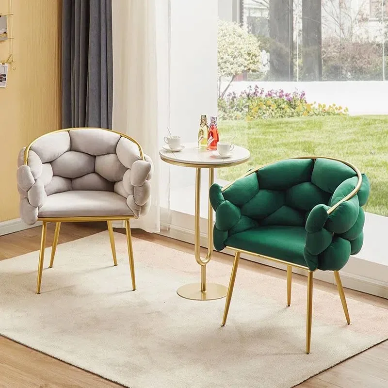 Backrest bedroom simple princess chair style light luxury manicure stool makeup Internet celebrity dresser petals