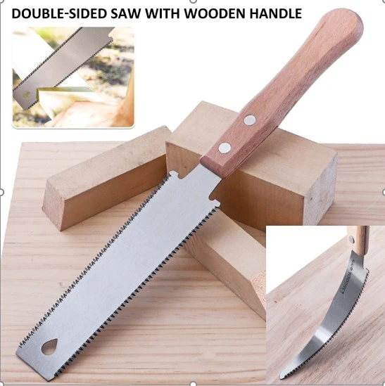 Sierra Ryoba Doble Filo Sierra Japonesa SURFOU - Doble Filo, Madera Haya, Sierra De Tracción Para Cortes Precisos Serrucho Madera