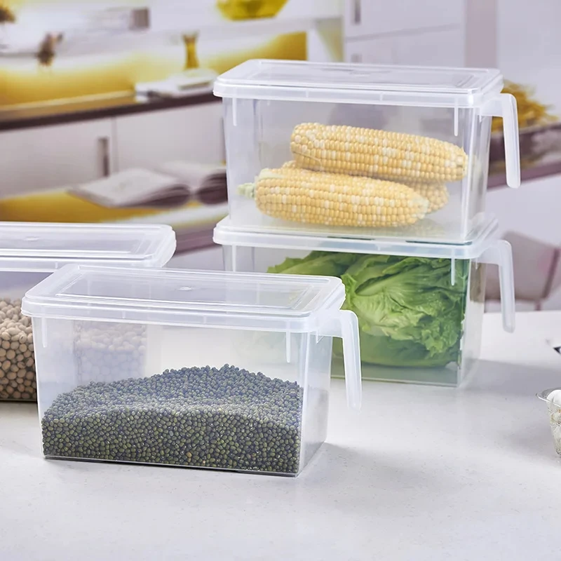 

Kitchen Transparent Storage Box Plastic Storage Grain Beans Bin Kitchen Food Container Home Organizer Accessories Refrigerator