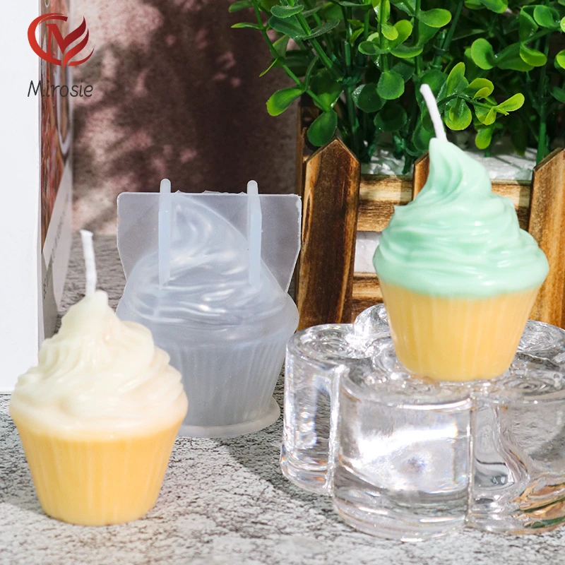 

Mirosie Diy Epoxy Resin Mold Ice Cream Scented Candle Silicone Mold Fondant Cake Chocolate Mold Cake Decorating Tools