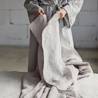 Drap de lit en lin pur 100%, confort ultime, élégance, drap plat naturel, écologique, respirant, Durable, Queen California King 2