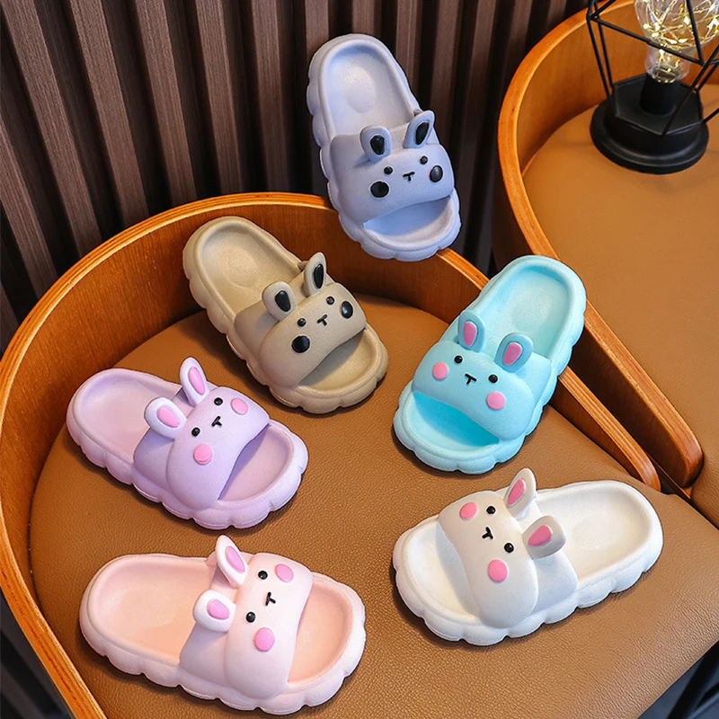 Kids Cute Animal Slippers Anti-slip Anti-odour PVC Utralight Soft