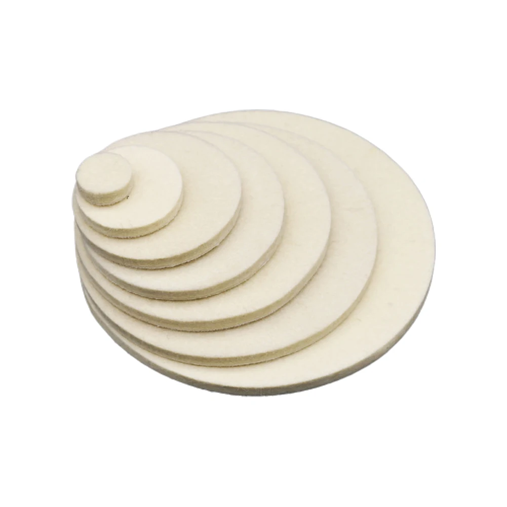 2pcs 1/2/3/4/5/6/7 Inch Polishing Pads Wool Felt Polishing Pad Wheel Backing Pad For Car Glass Stainless Steel Polish 5
