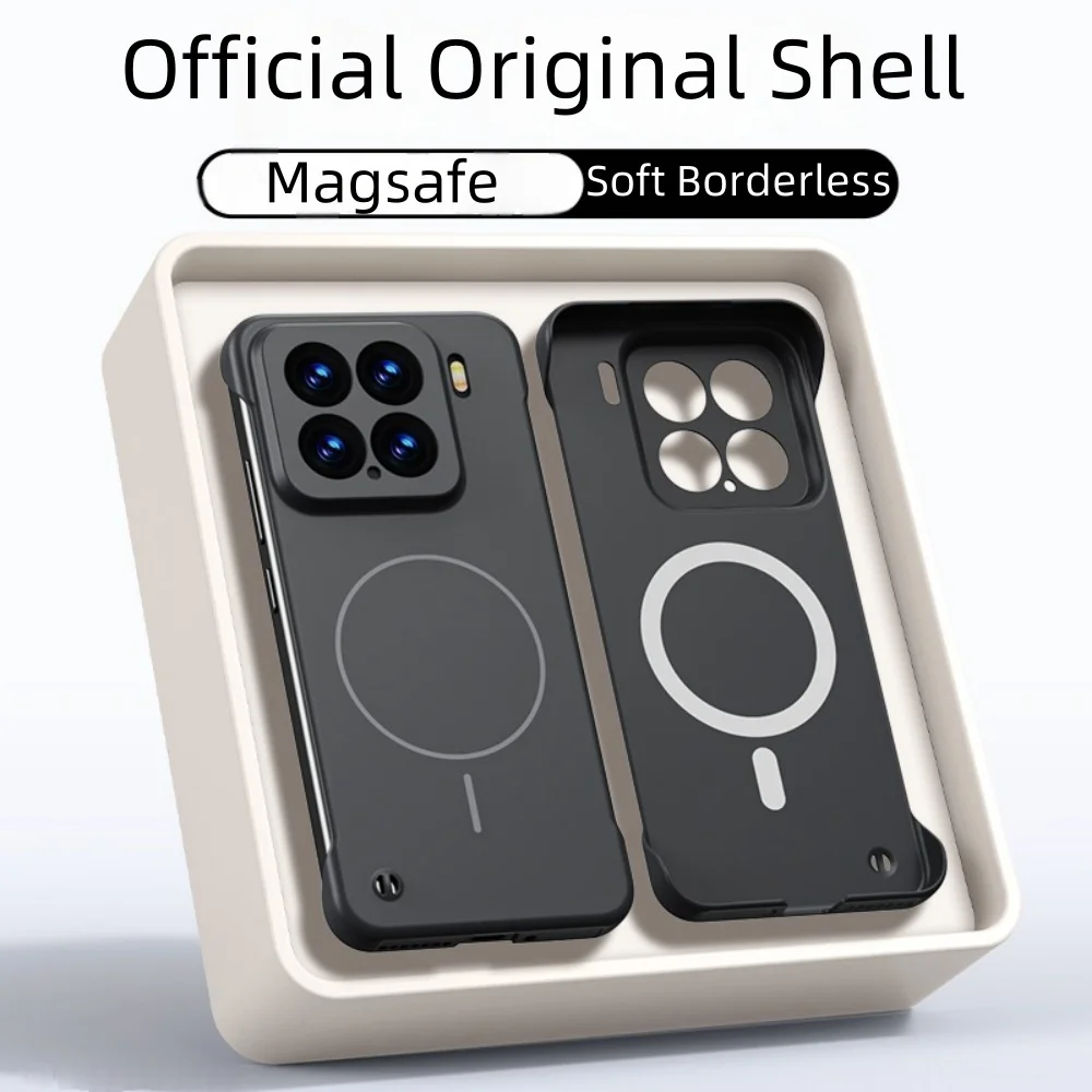 Ultra Slim Frameless PC Hard Phone Case with Magsafe Wireless Charging Compatibility