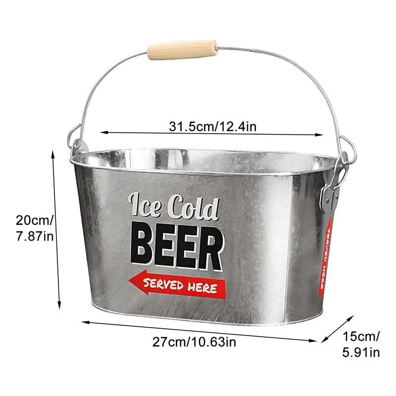 Ice Bucket Stainless Steel Ice Bucket Portable Insulated With Lid Hotel Wine Champagne Whiskey Beverage Beer Tools