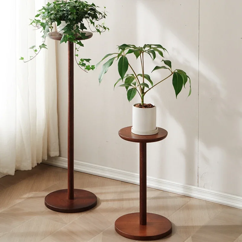 Solid Wood Flower Stand Living Room Plant Shelf Floor-to-ceiling Balcony Pot Stand Simple Practical Beech Shelf