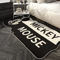 Mickey Mouse Disney Cushion Anime Carpet Bathroom Non-slip Mat Kawaii Faux Cashmere Absorbent Carpets Living Room Bathroom Mat 2