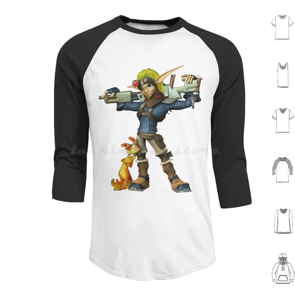 Jax E Daxter Action Game Series 2022 Felpe Con Cappuccio Manica Lunga Jak E Daxter Gaming Jak Daxter Videogioco Ps Uncharged