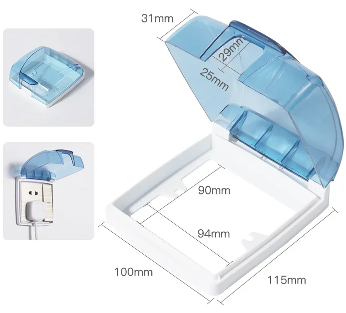 Copertura Impermeabile Per Prese Elettriche - Trasparente, Per Bagno E Cucina, Modello 118 - Foto 6