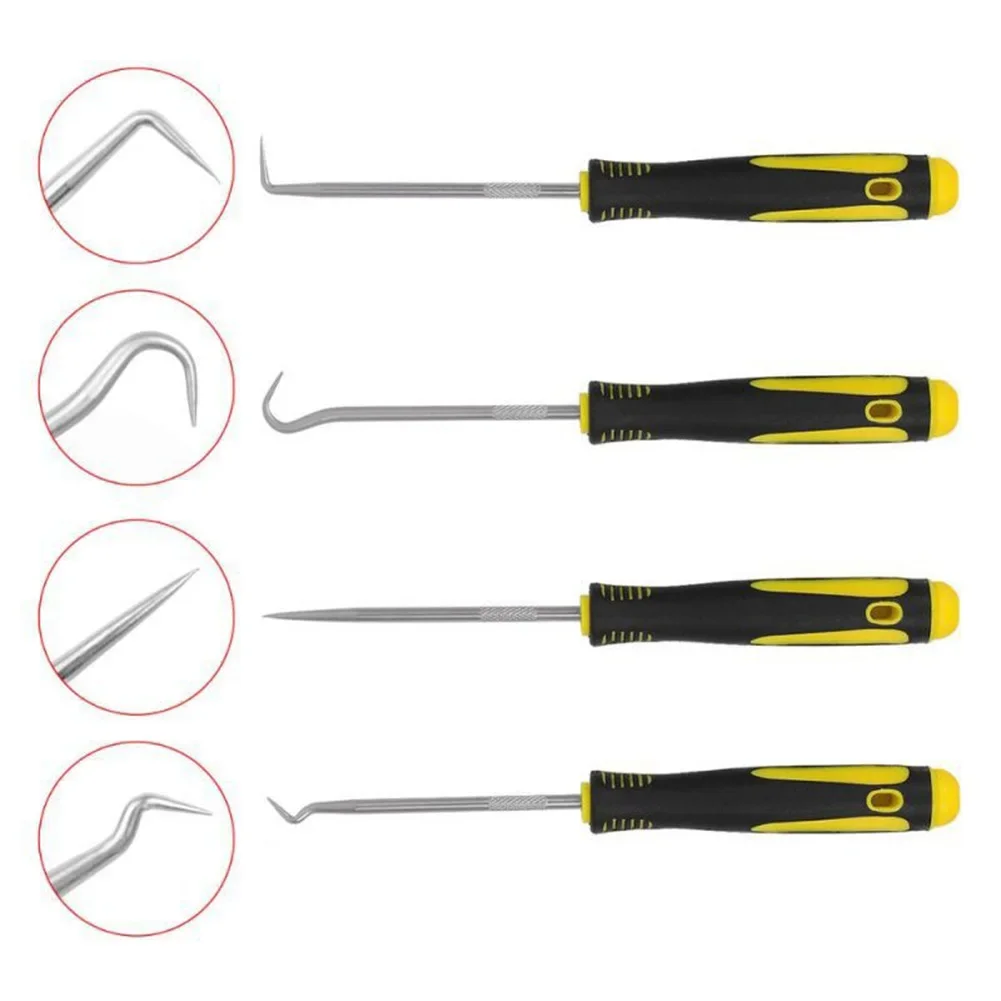 4 Pc 160mm Auto Oil Seal Screwdriver Car Pick Hook O Ring Oil Seal Gasket Puller Remover Tools Sealing Tools Repair