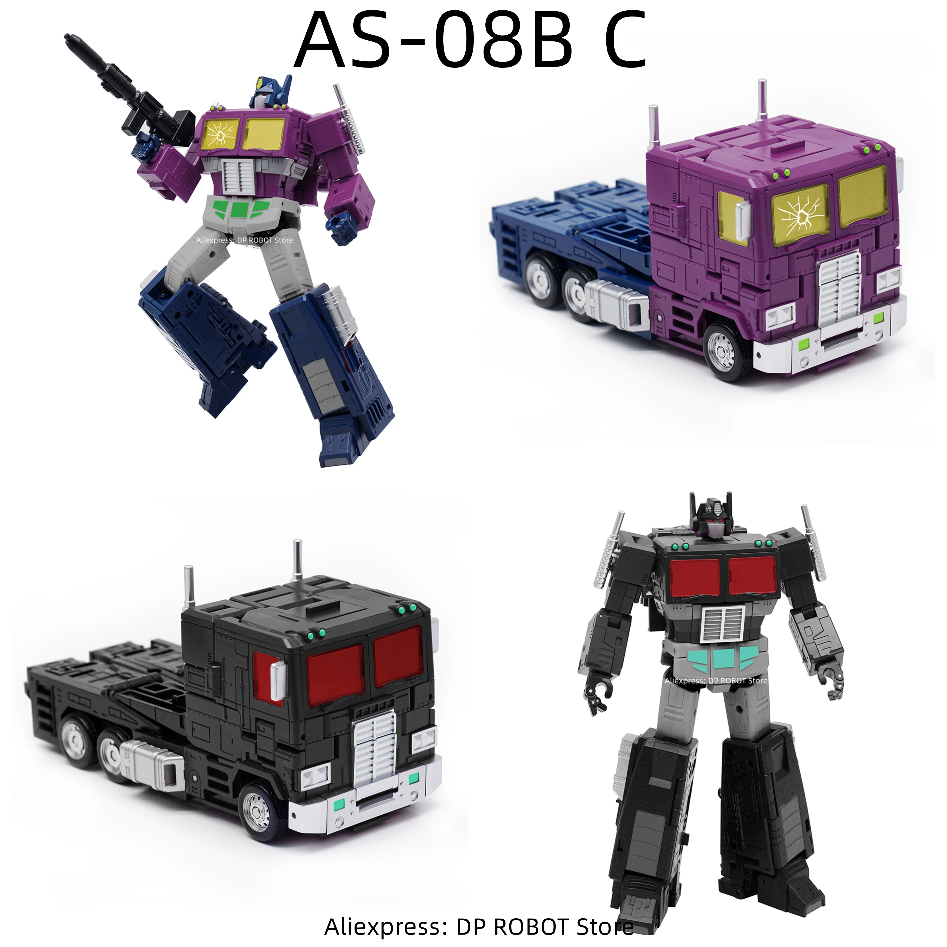 [IN STOCK NOW] Transformation AS TOYS AS-08B AS08C Black Purple KO SS86 OP Prime Action Figure