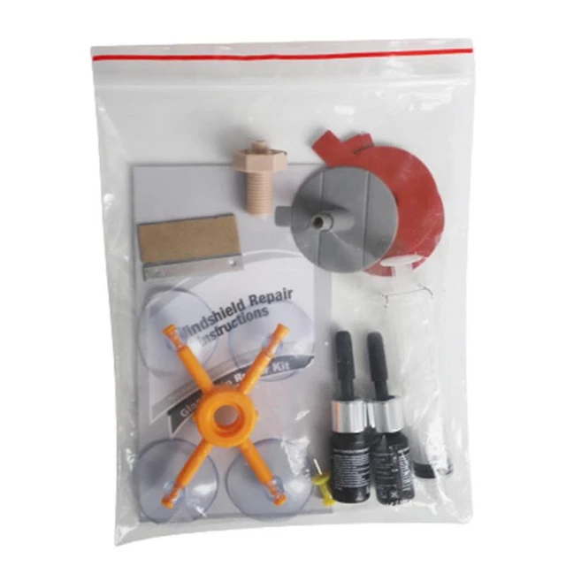 Glass Glue Clear Repair Automotive Glass Chips Fixing Kit DIY