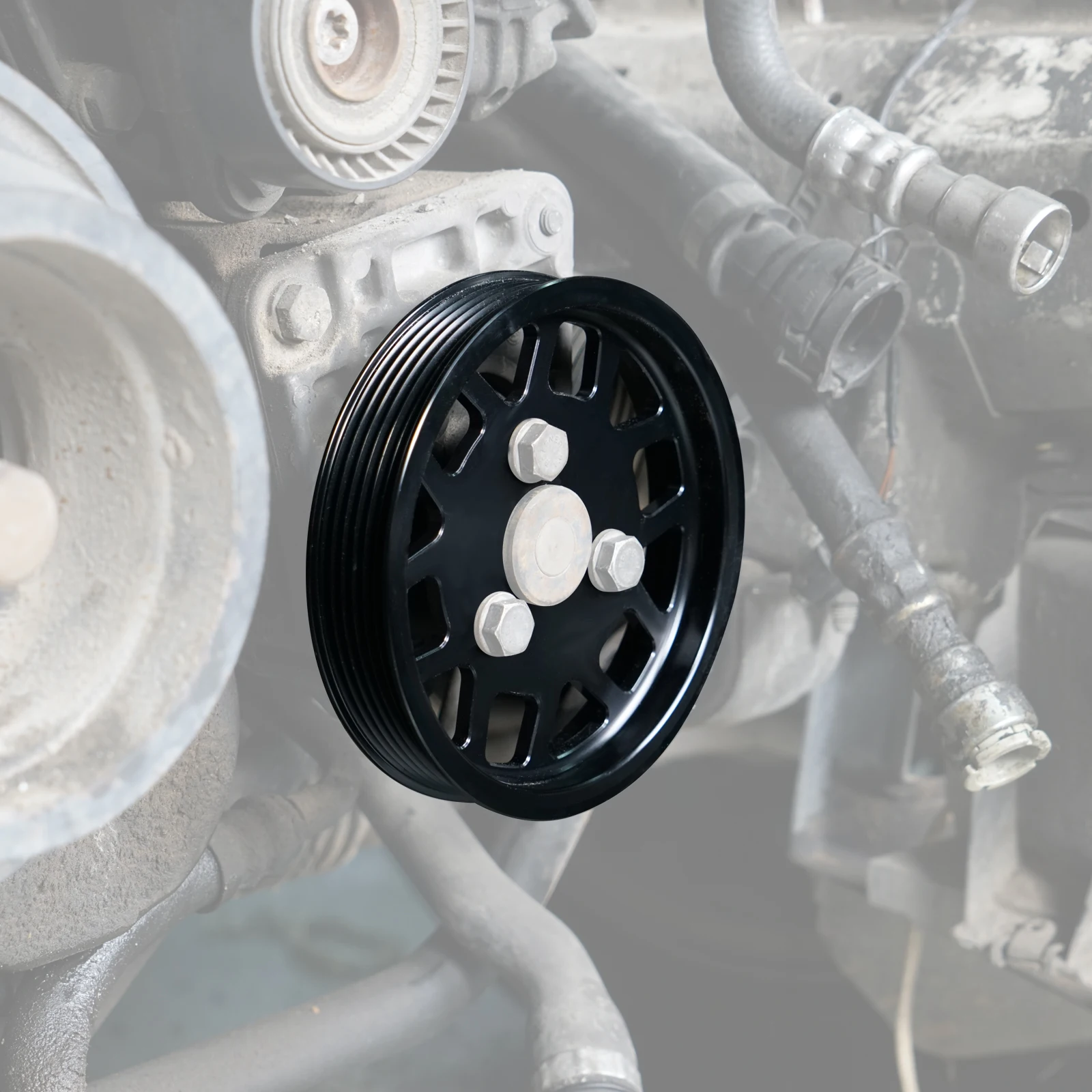 Power Steering Pump Pulley For BMW E46 323i 325i E36 328i E39 525i Z3 2.5i M52TU M54 Engine 32421740858 Aluminum