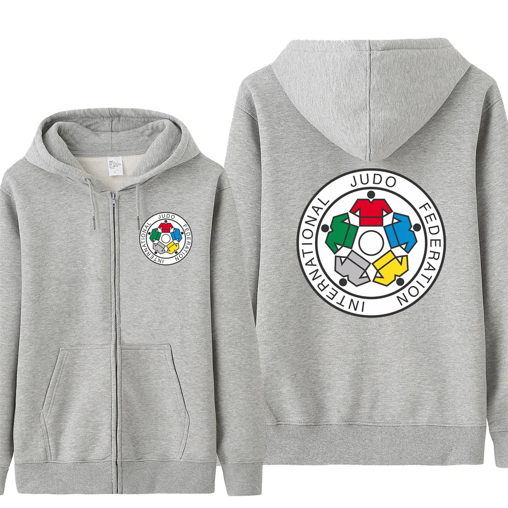 IJF International Judo Federation Hoodies Men Fleece Cool IJF Sweatshirt Hoody Unisex Streetwear 4