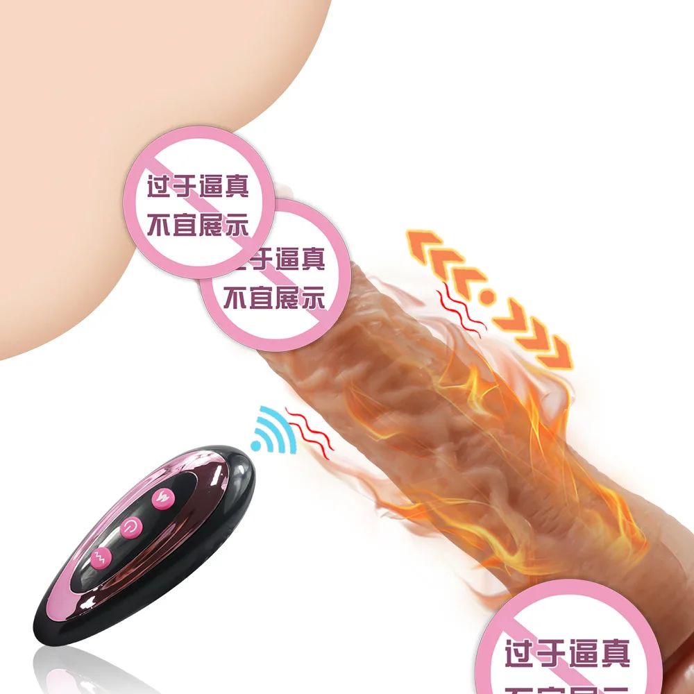 

Realistic Penis Vibrator Female Masturbator Silicone Strap on Big Dick Remote Control Heating Thrusting Vibrating Dildo Sex Toys