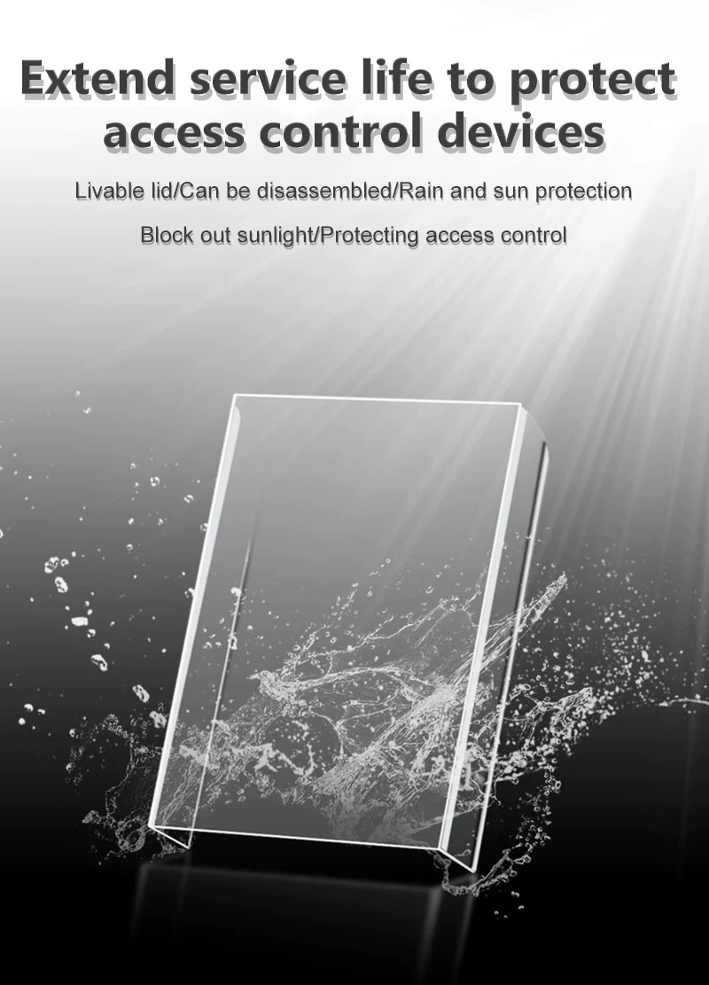 Outdoor Waterproof Cover Rain Proof Shell with Transparent Panel for Access Cont