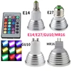 New RGB LED Spotlight 3W E27 E14 GU10 GU5.3 MR16 With 24keys Remote Control Color Dimmable Light Bulbs For Home Decoration 3