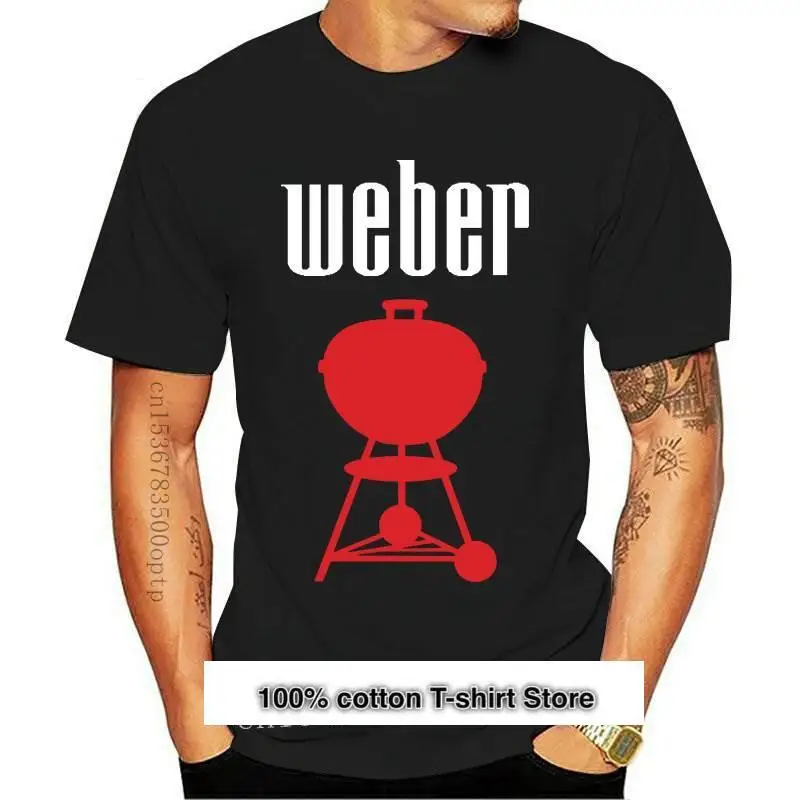 Camiseta De Algodon Para Hombre, Camisa De Marca Weber Bbq 2, Negra, Nueva Moda