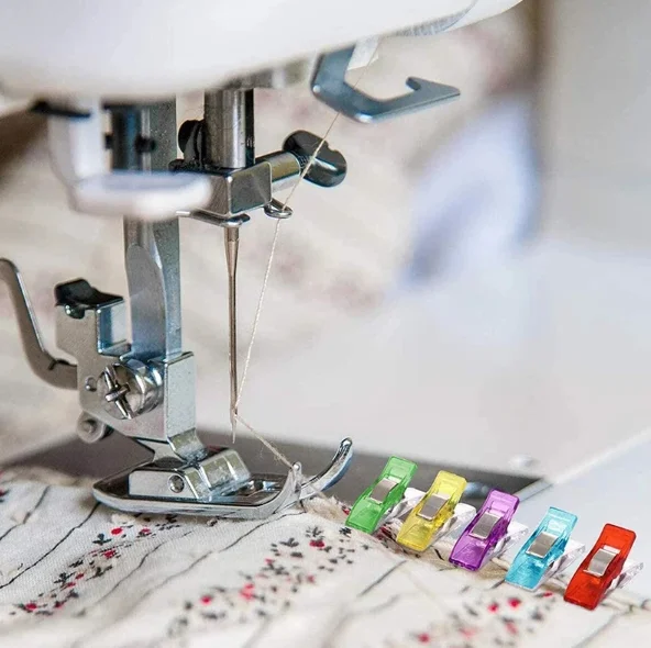 50PCS 재봉 클립 다색 클립 다목적 플라스틱 공예 뜨개질 니트 안전 의상 클립 색상 가장자리 클립 종이