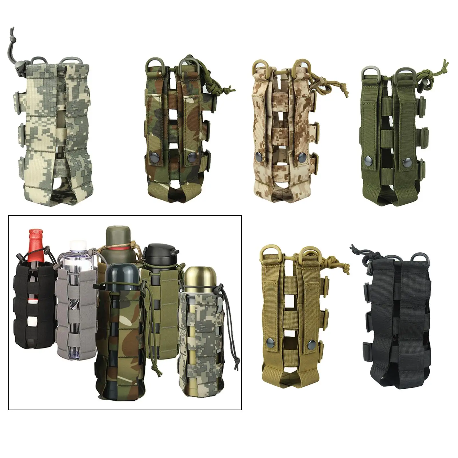 Molle Water Bottle Pouch Military Carrier Outdoor, Water Bottle Kettle 5