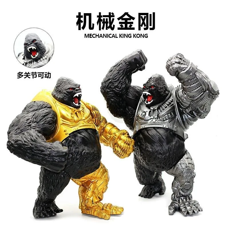 2024 New Large Soft Rubber Mechanical King Kong Action