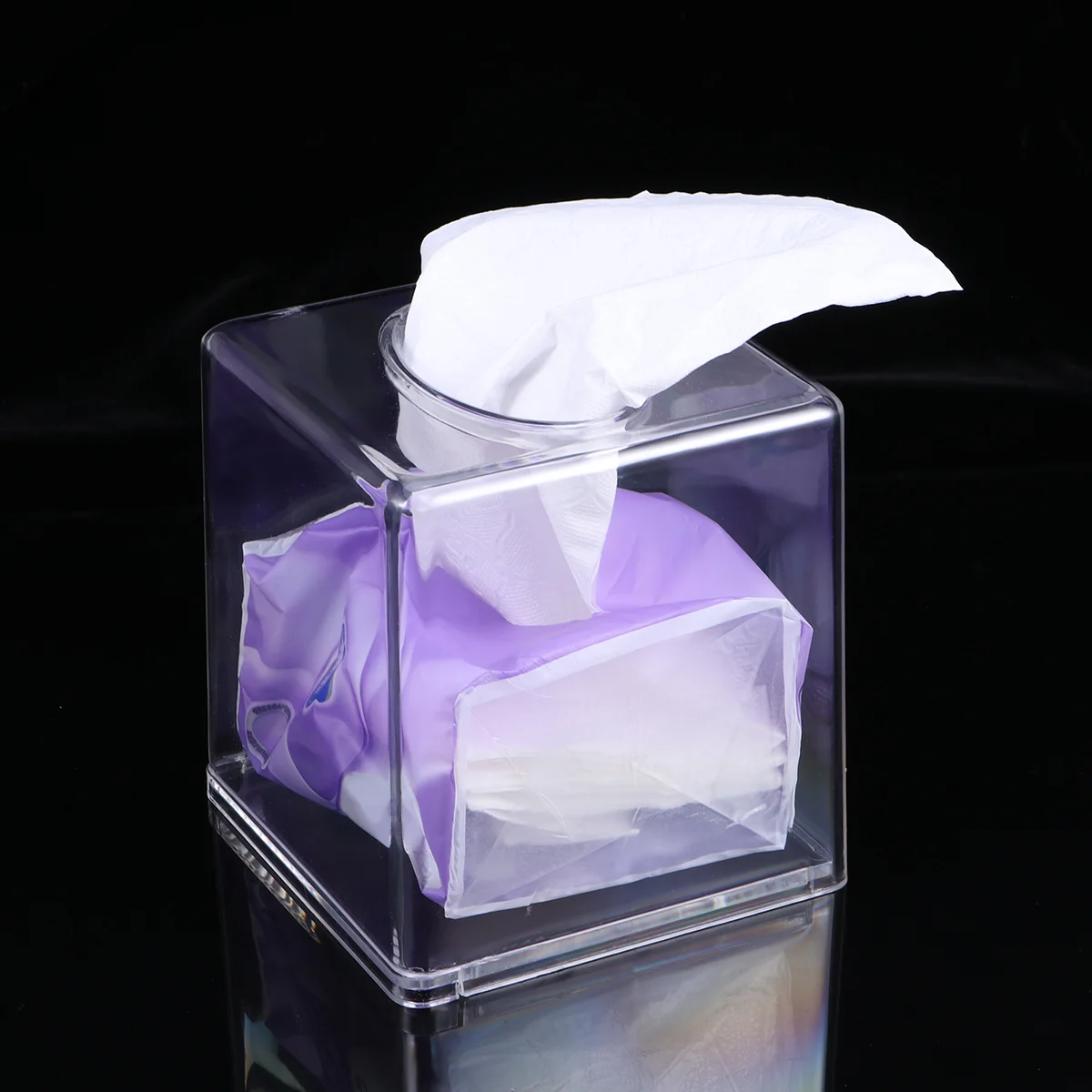 Acrylic Tissue Box Transparent Tissue Container Tissue Cover Fashion Tissue Holder Paper Storage Box Tissue Paper Case 2