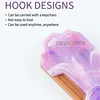 NEW Marble Multi-functional Folding Pocket Combs Men Oil Head Comb Plastic Mini Beard Comb Barber Hair Styling Wide Tooth Combs 4