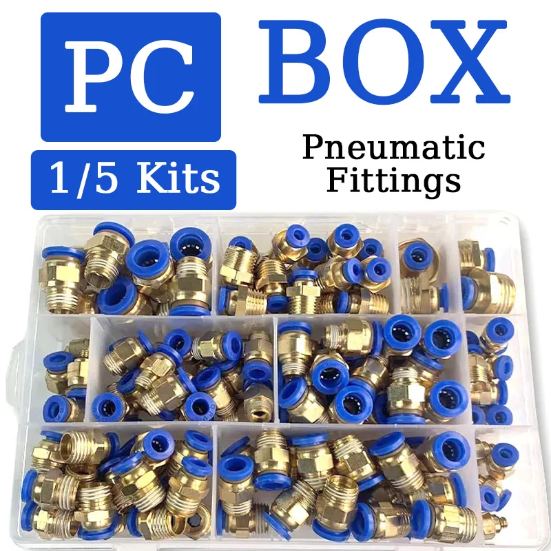 PC 시리즈 박스 4mm 6mm 8mm 10mm 12mm 공기 조인트 커넥터 푸시 인 호..