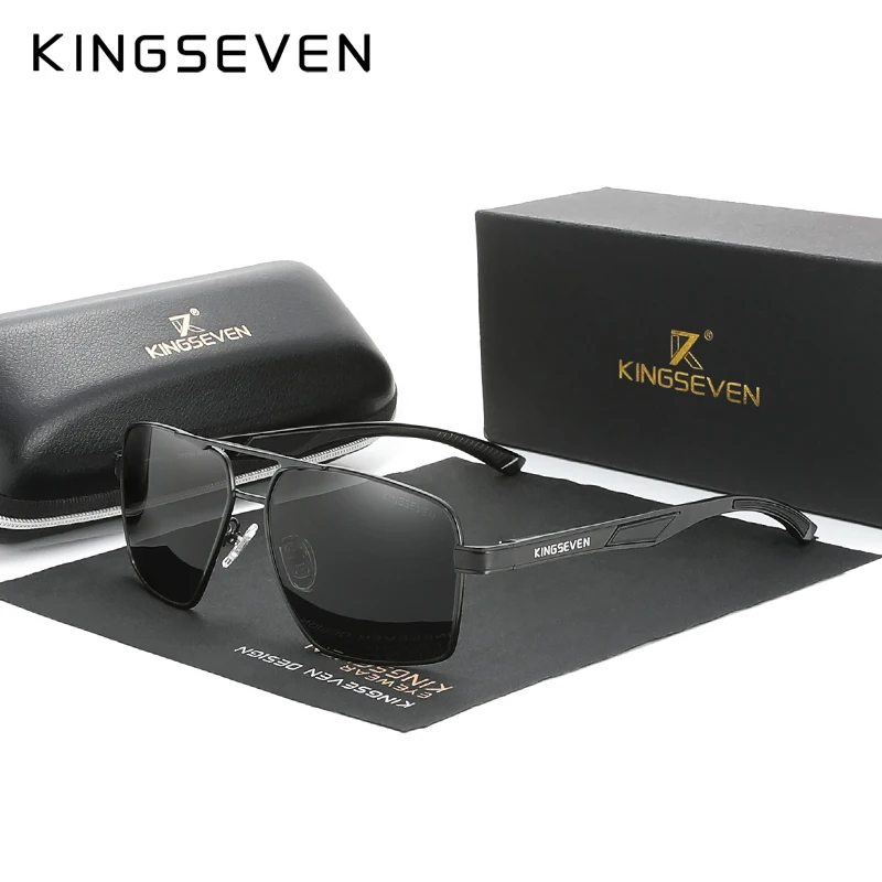 KINGSEVEN Men Fashion Sunglasses Driving Polarized UV400 Classical Male Glasses Outdoor High Quality Outdoor Business Eyewear