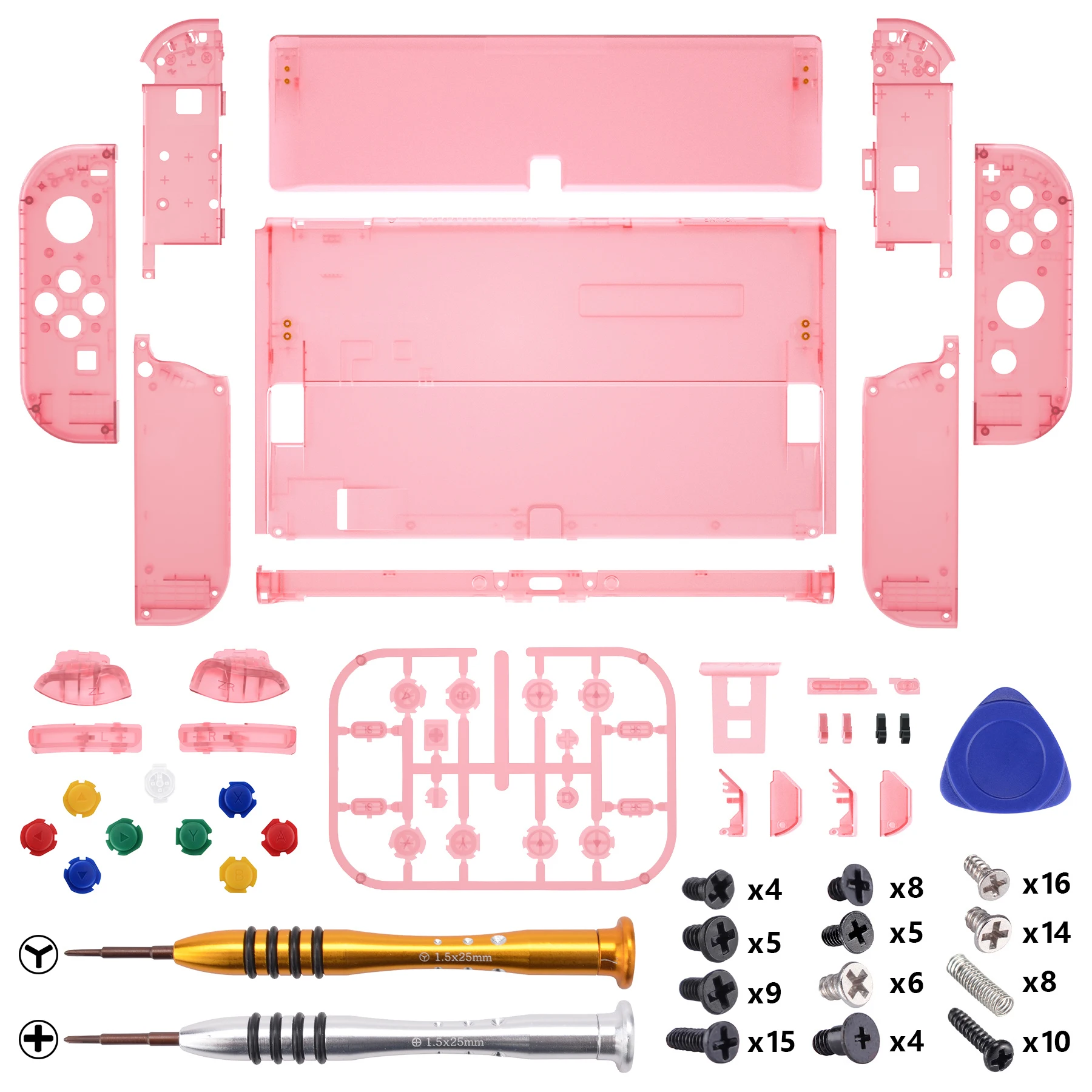 k*e様 Nintendo Switch 本体 シェルカスタム Sumerate-Nintendo Switch用の交換用シェル,カラーボタン付きの