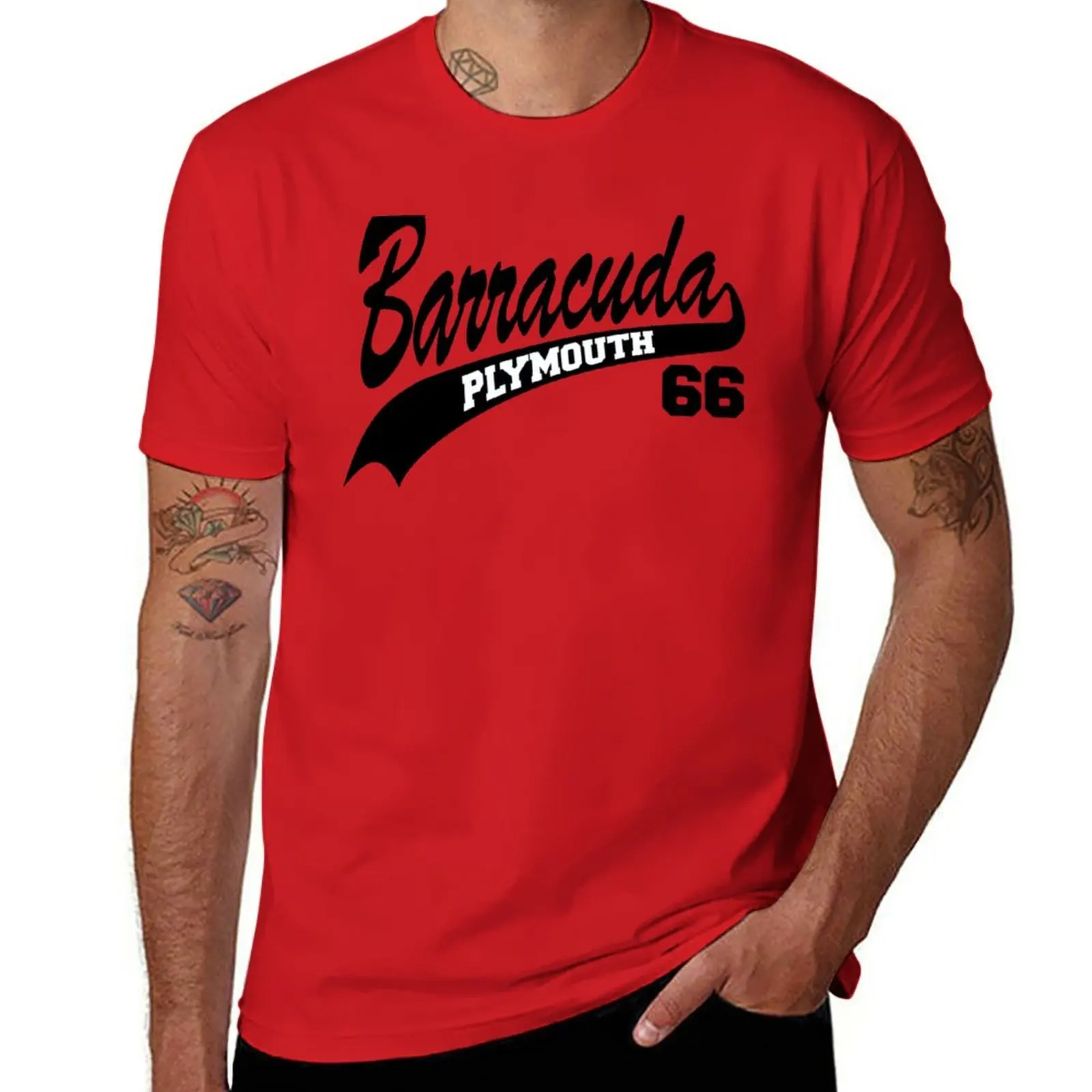 

New 66 Plymouth Barracuda T-Shirt funny t shirts heavyweight t shirts summer clothes sweat shirts t shirts men