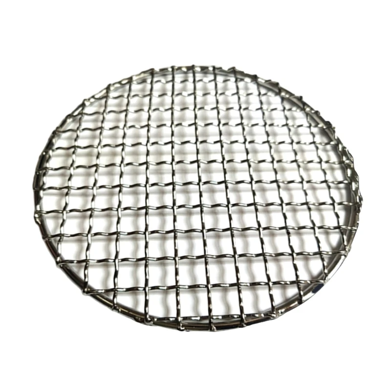 Camping Grill Grate Mesh Pad Multi-sizes Round Grilling Mesh Fire Cooking Outdoor Picnics BBQ Camping Pot Firewood Rack grilling basket