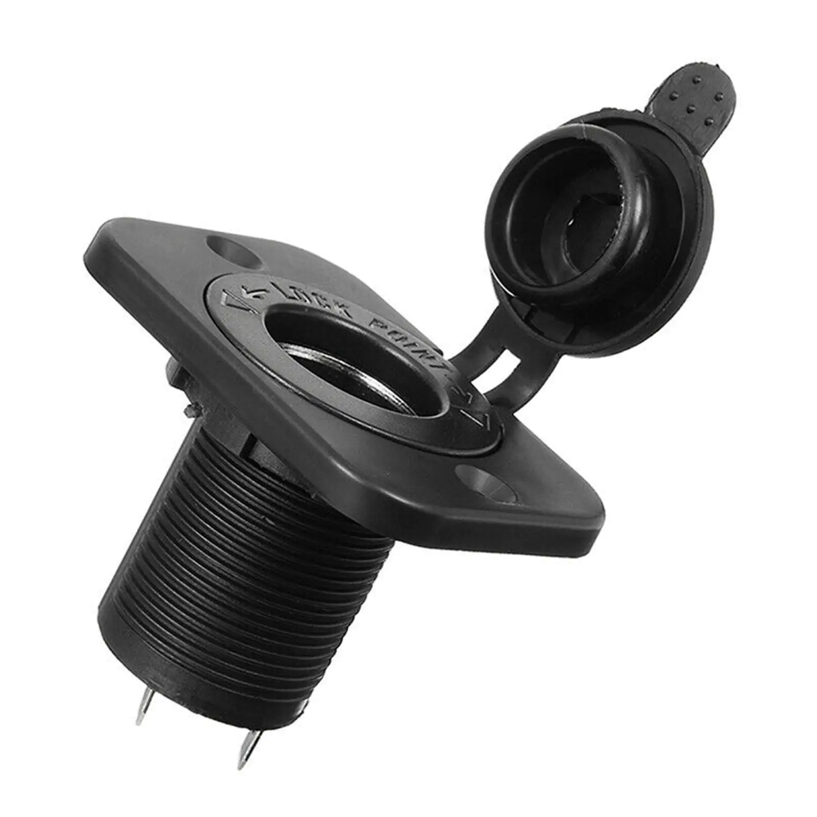 12v Car Cigarette Lighter Socket Femaile 12 Volt Power Outlet With Mounting Panel For Motorcycle