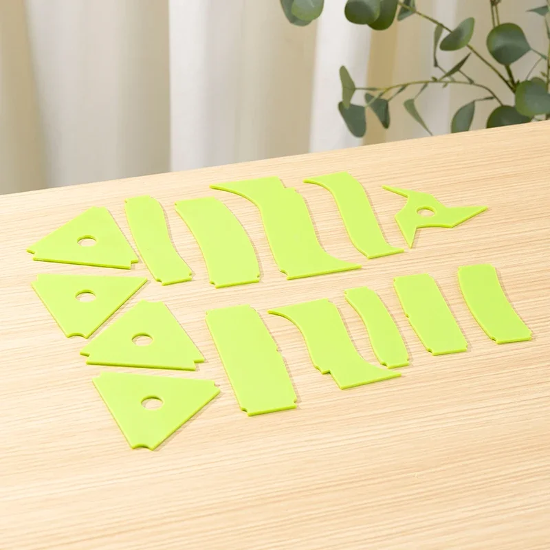 Pottery Tools 14pcs Clay Modeling Auxiliary Scraper ABS MaterialDIY Ceramic Drawing Texture Trimming Auxiliary Ceramic Tools