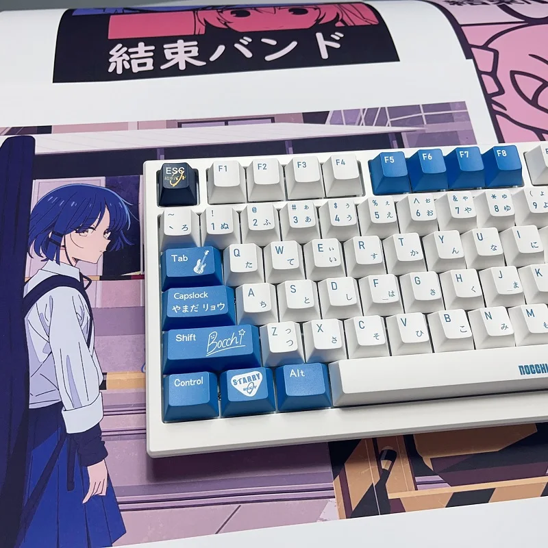 Bocchi-conjunto de 138 Teclas Teclas The Rock Yamada Ryo Pbt Altura Cereja para Interruptor mx Presente Faça Você Mesmo Jogo de Teclado Mecânico - Imagem 6