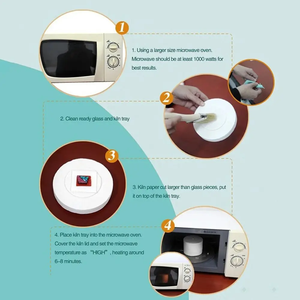 Large Size Microwave Kiln Glass Fusing Melting Function Glass Melting Kiln Ceramic Firing Fusing Arts Crafts