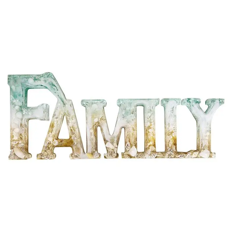 

DIY Alphabet Resin Mold Family Form Silicone Mold Resin Table Decor Mold Indoor Decoration Tools For Home Decoration Wedding