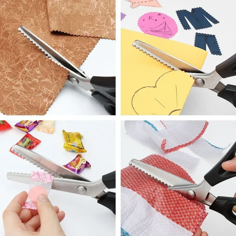 Fabric Cutter Stainless Steel Pinking Shears Grip Handled Professional Crafts Dressmaking Zig Zag Cut Sewing Scissors sewing scissors craft scissors sewing supplies