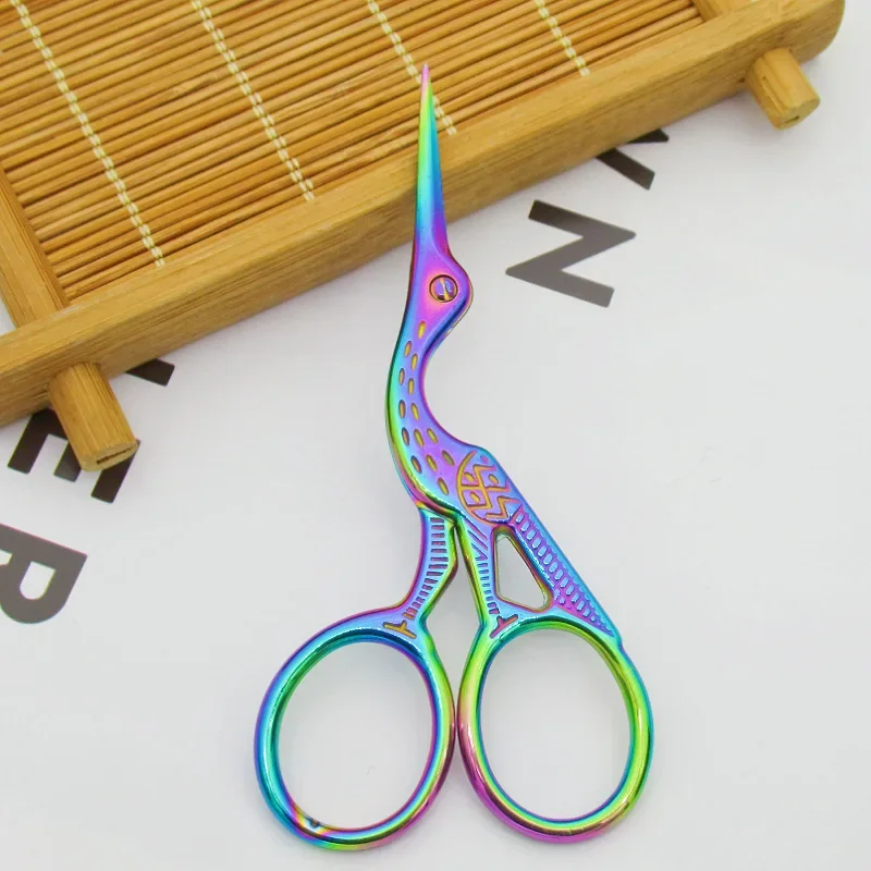 DIY Crane Mouth Scissors Retro Cross Stitch Antique Black Vintage Cute Small Sewing Scissor Fishing Thread Cutting Fabric Shears