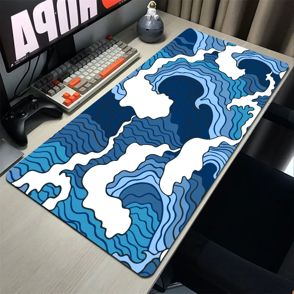 

Kanagawa Sea Wave Mousepad Personalized Large Anti Slip Table Mat, Game Accessoey Mouse Pad Desk Mat Home Office Setup Desk Mat