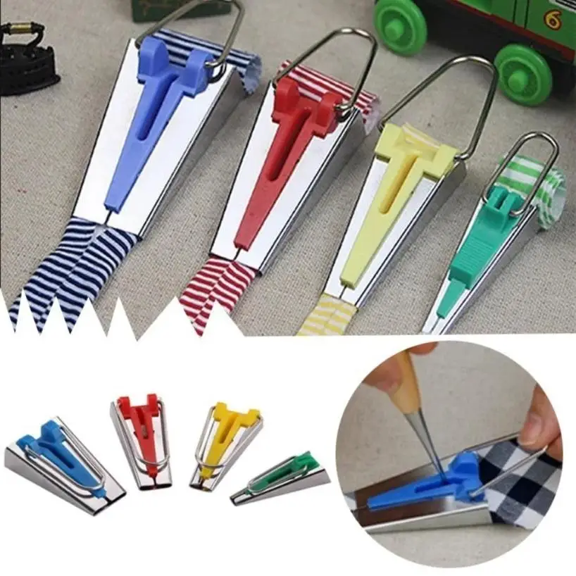 1 Pcs Splicing Cloth 4 Size Fabric Bias Tape Maker Binding Tool Quilting Sewing 6mm\12mm\18mm\25mm Craft DIY