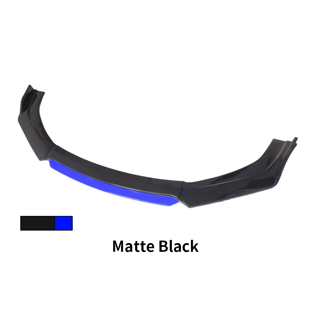 Kit Paraurti Auto Sportivo - Splitter Anteriore In ABS Nero Lucido, 4 Pezzi Universali - Foto 12