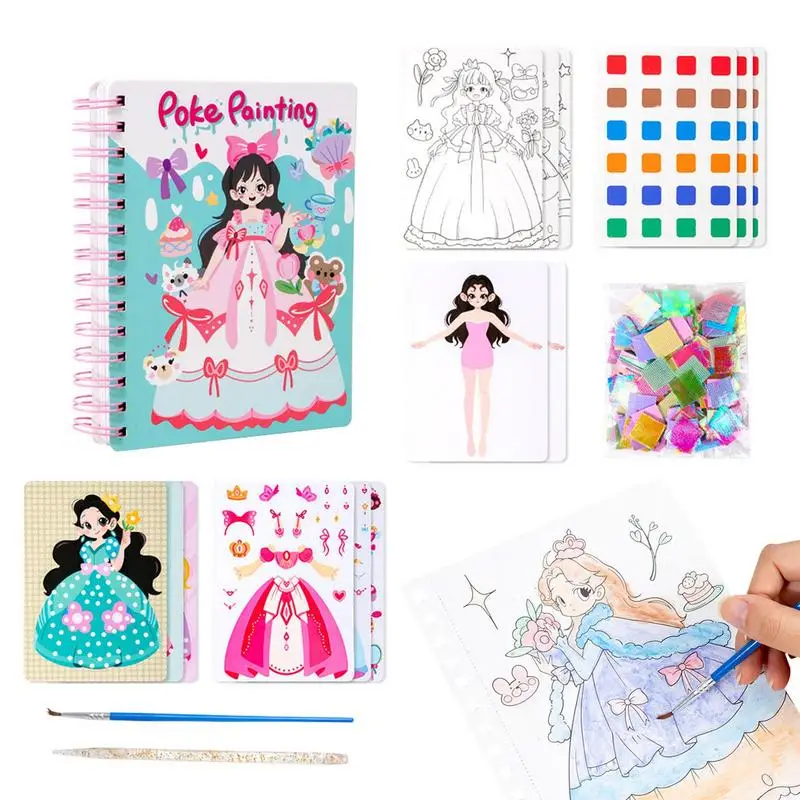 

Наклейка для рисования «сделай сам», детские игрушки, искусство для девочек, карманная принцесса, образовательные волшебные детские подарки ручной работы