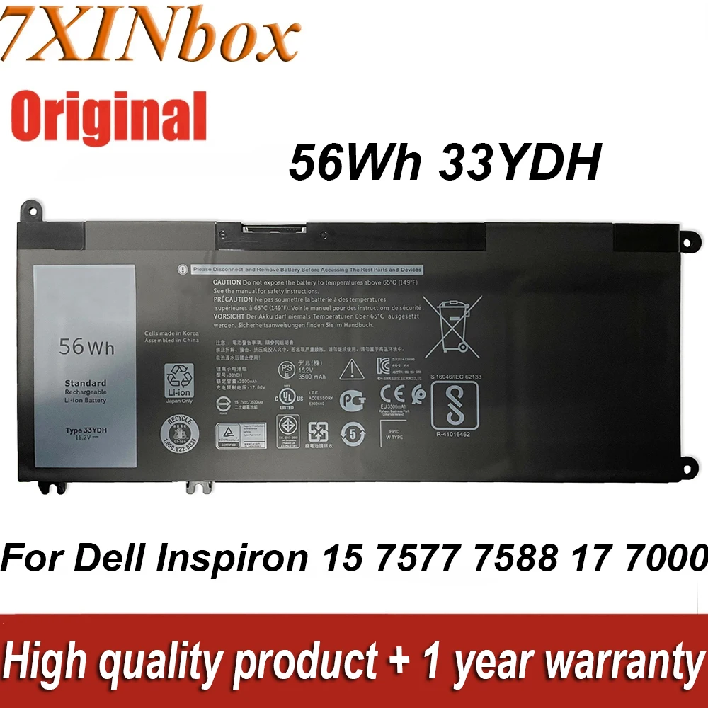 7XINbox  56Wh 33YDH 99NF2 Laptop Battery For Dell Inspiron 13 3380 14  3490 15 7577 7588 17 7000 7773 Inspiron G3 15 3579| | - AliExpress